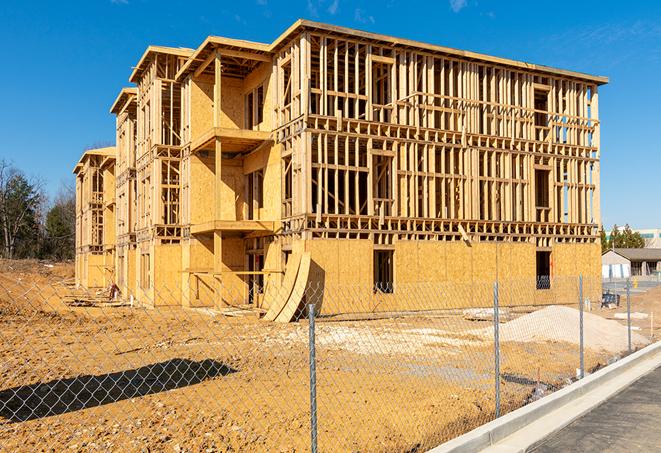 a mobile fence protecting a construction site and workers in South El Monte CA